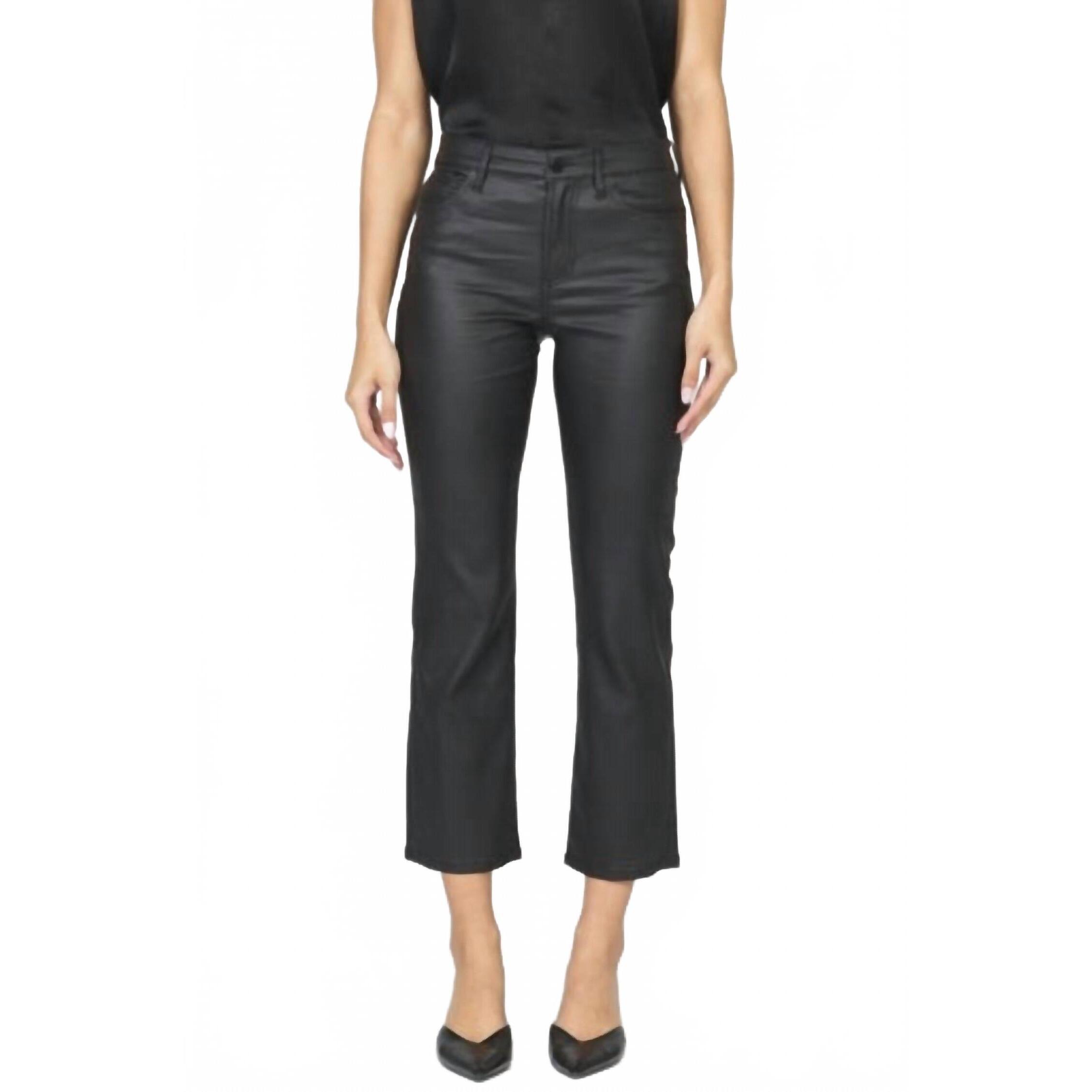 New Dear John Denim Anika Straight Leg Pants In Black